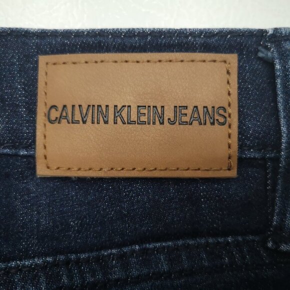 Calvin Klein Jeans Ladies Size 4 Dark Wash High Rise Skinny Blue Jeans - Picture 8 of 12